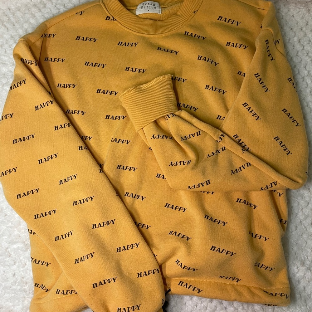 Yellow happy sweater